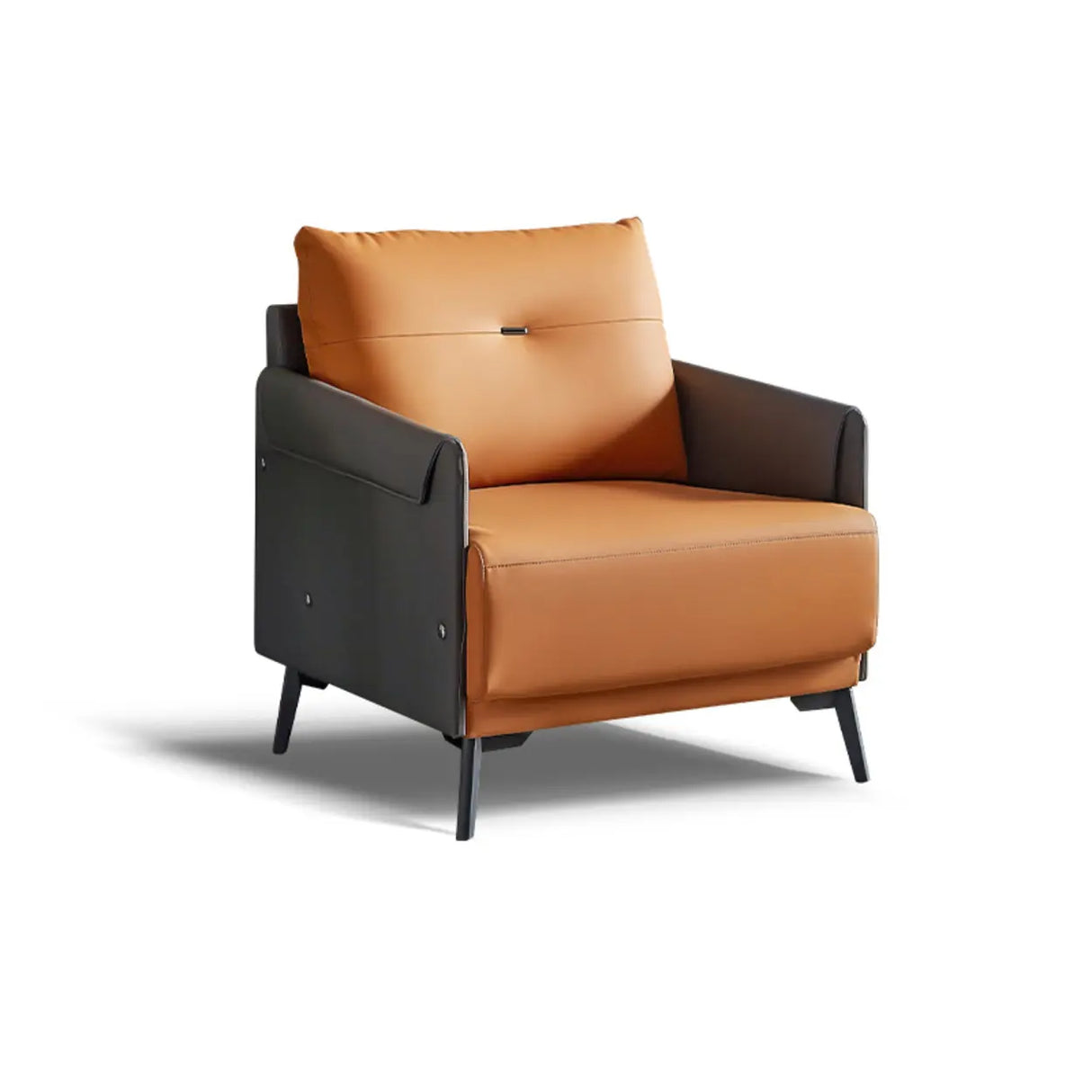 Khaki Water Resistant Nappa Leather Foam Fill Sofa Image - 7