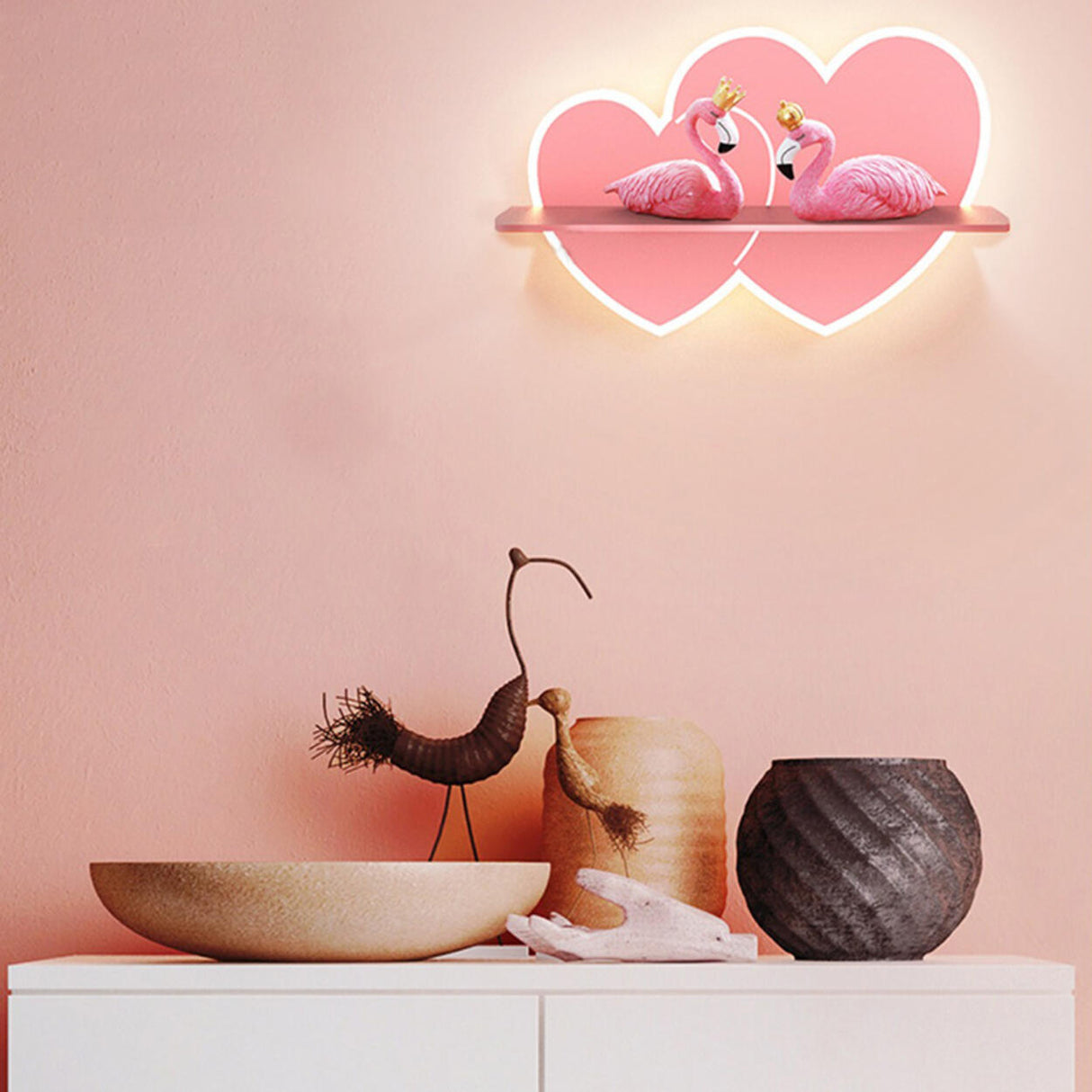 Kid's Room Blue Car Shaped Wall Sconce with Shelf Image - 13