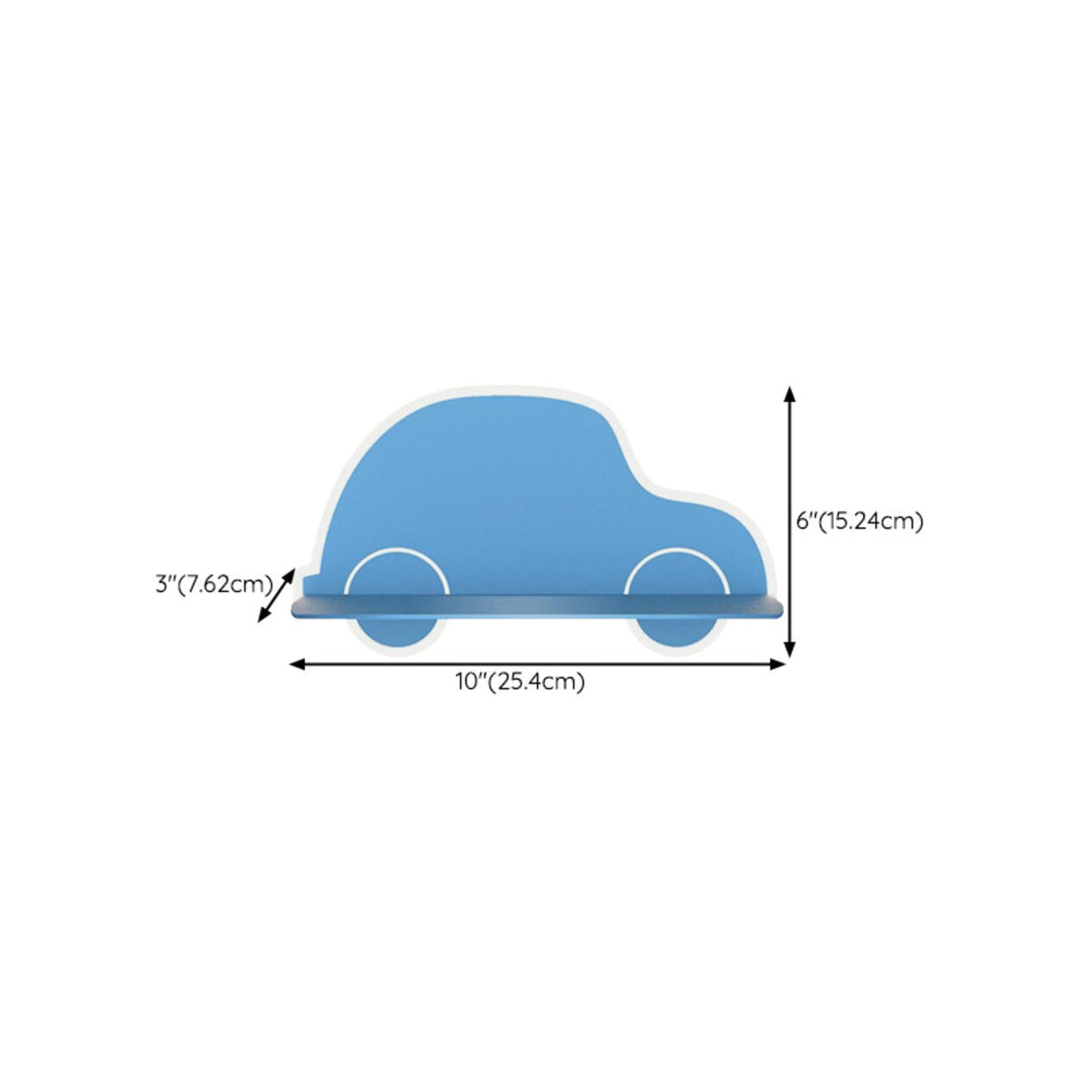 Kid's Room Blue Car Shaped Wall Sconce with Shelf Image - 16