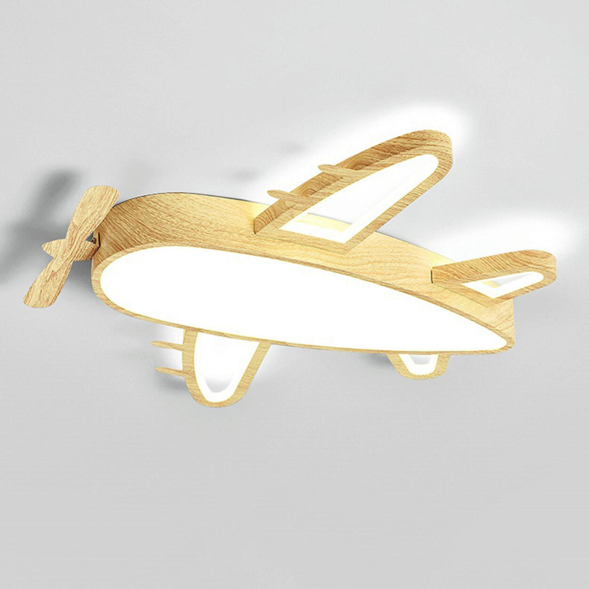 Kids Bedroom Airplane LED Flush Mount Ceiling Light Image - 7