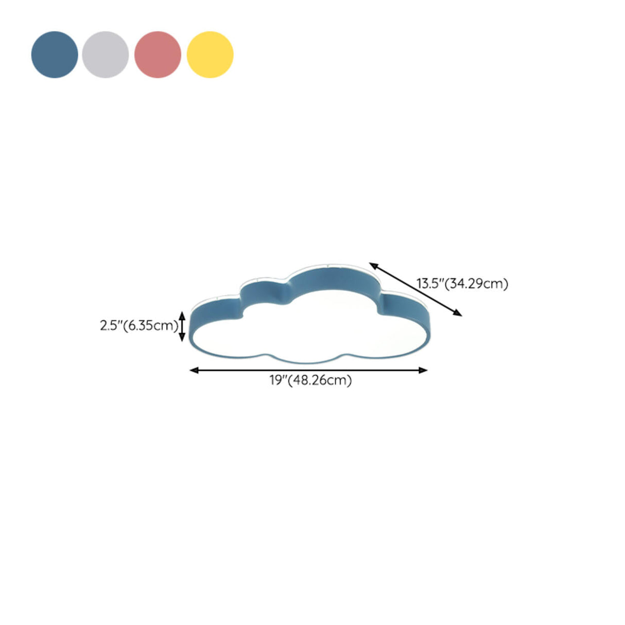 Kids Bedroom Lovely Cloud LED Flush Mount Ceiling Light 