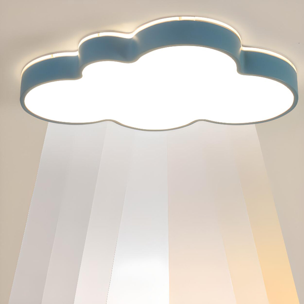 Kids Bedroom Lovely Cloud LED Flush Mount Ceiling Light Image - 9