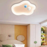 Kids Bedroom Pink Cloud Flush Mount Ceiling Light Image - 2
