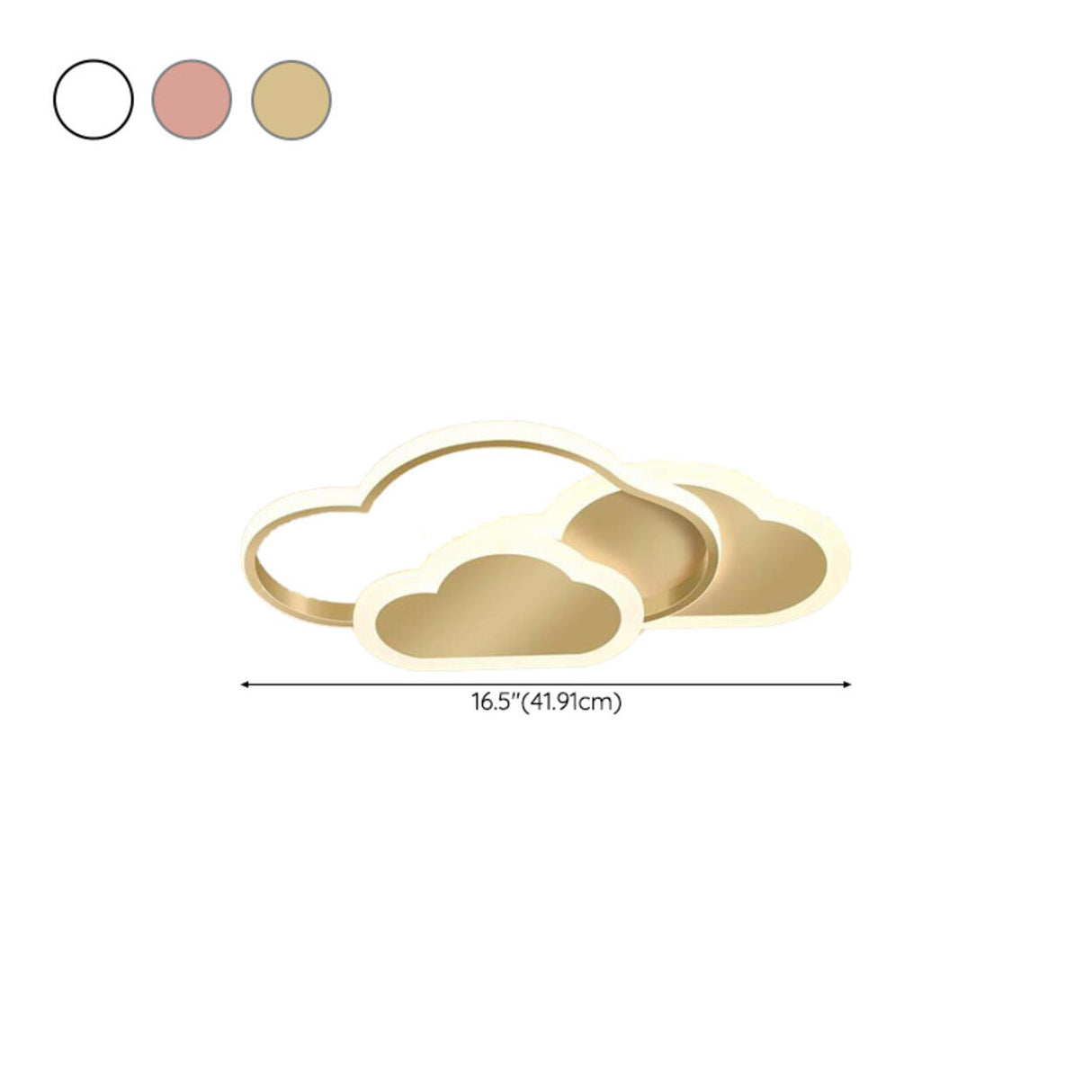 Kids Bedroom White Cloud LED Flush Mount Ceiling Light 