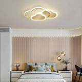 Kids Bedroom White Cloud LED Flush Mount Ceiling Light Image - 3
