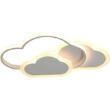 Kids Bedroom White Cloud LED Flush Mount Ceiling Light Image - 5