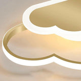 Kids Bedroom White Cloud LED Flush Mount Ceiling Light Image - 8