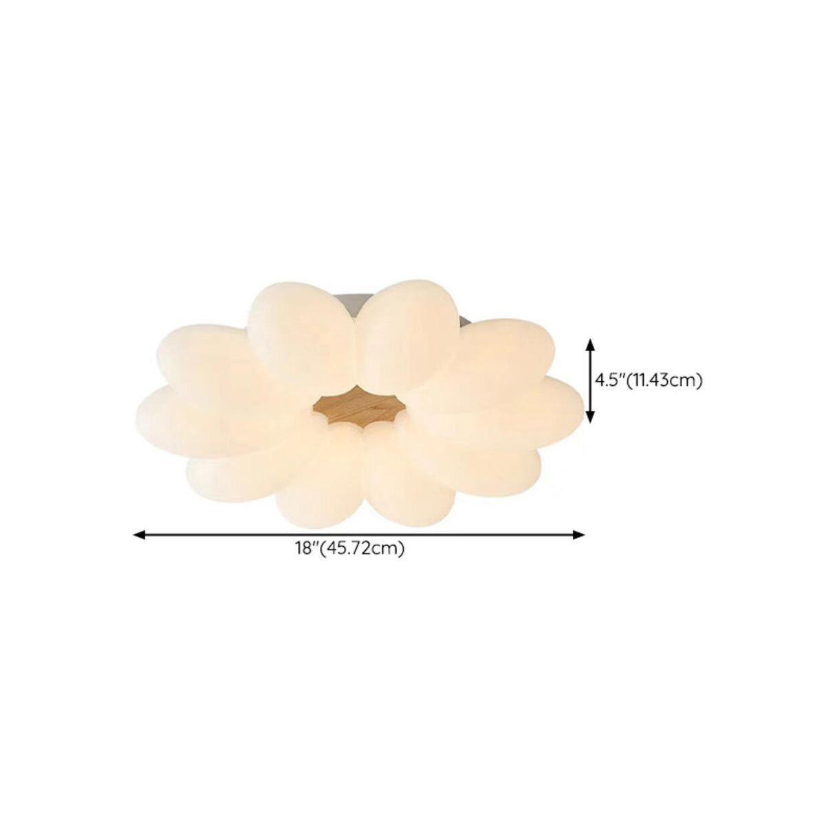 Kids Bedroom White Flower Flush Mount Ceiling Light 