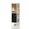 Kids Narrow Vertical Corner Rotating Wood Bookshelf Tower Image - 17