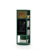 Kids Narrow Vertical Corner Rotating Wood Bookshelf Tower Image - 21