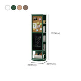 Kids Narrow Vertical Corner Rotating Wood Bookshelf Tower #size
