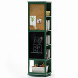 Kids Narrow Vertical Corner Rotating Wood Bookshelf Tower Image - 5