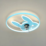 Kids Room 3 Blade Bow Fun Pattern Ceiling Fan Light Image - 11