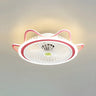 Kids Room 3 Blade Bow Fun Pattern Ceiling Fan Light Image - 9