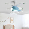 Kids Room 4 Blade Helicopter Creative Ceiling Fan Light Image - 7