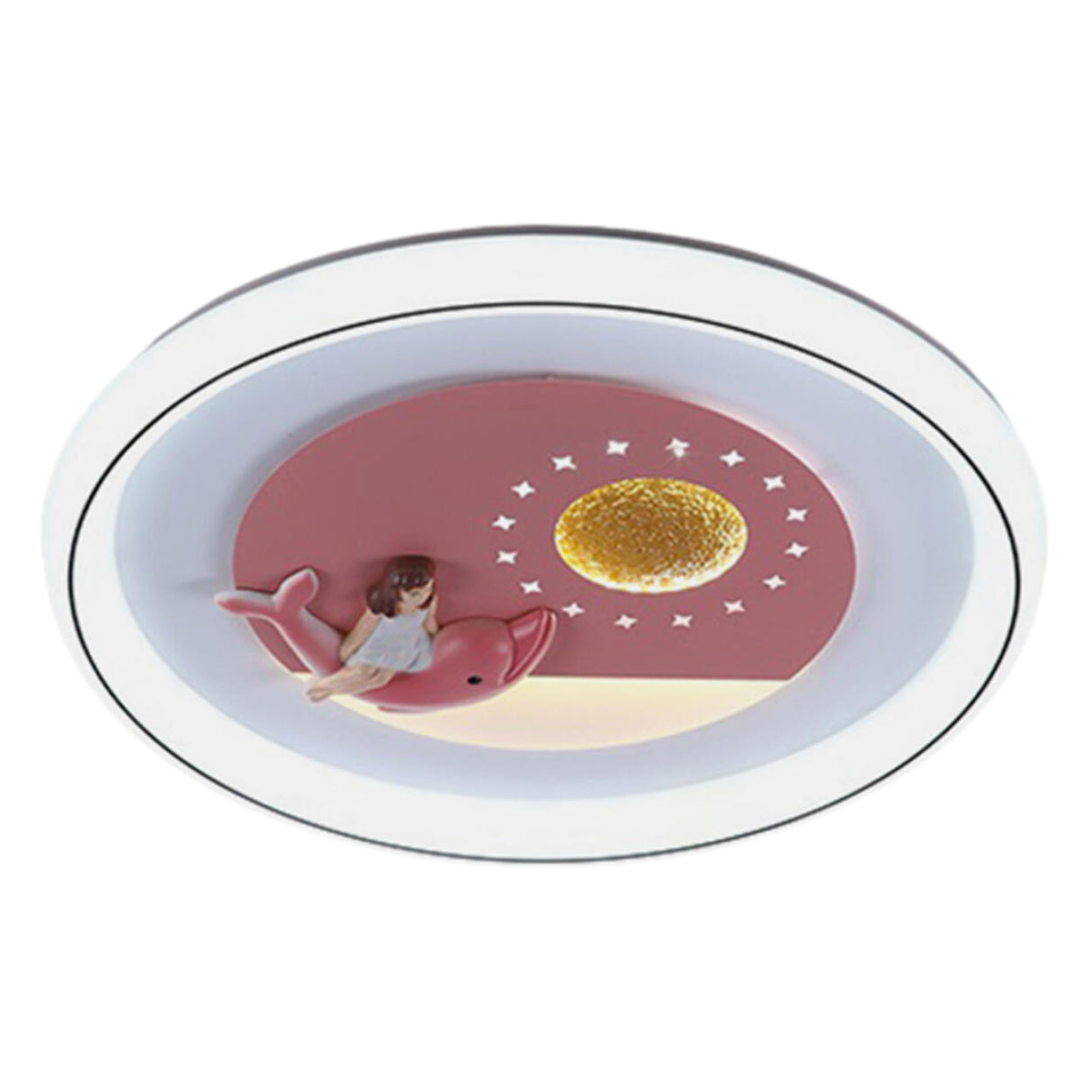 Kids Room Astronaut Remote Control LED Flush Mount Lamp Image - 7