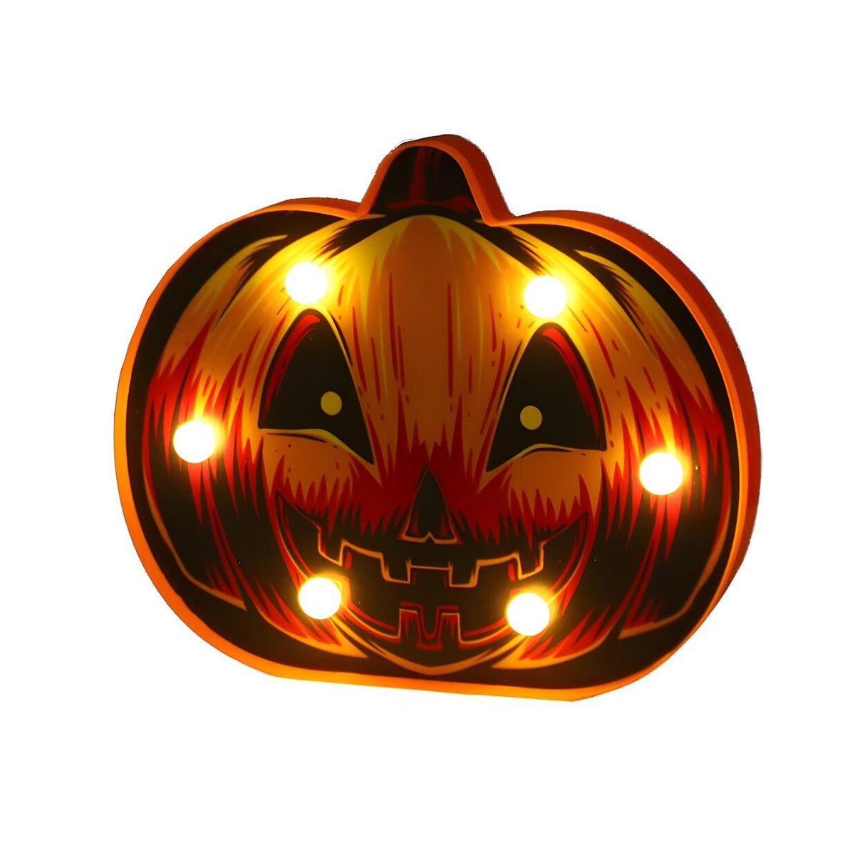 Kids Room Battery-Powered Pumpkin LED Night Light Image - 3