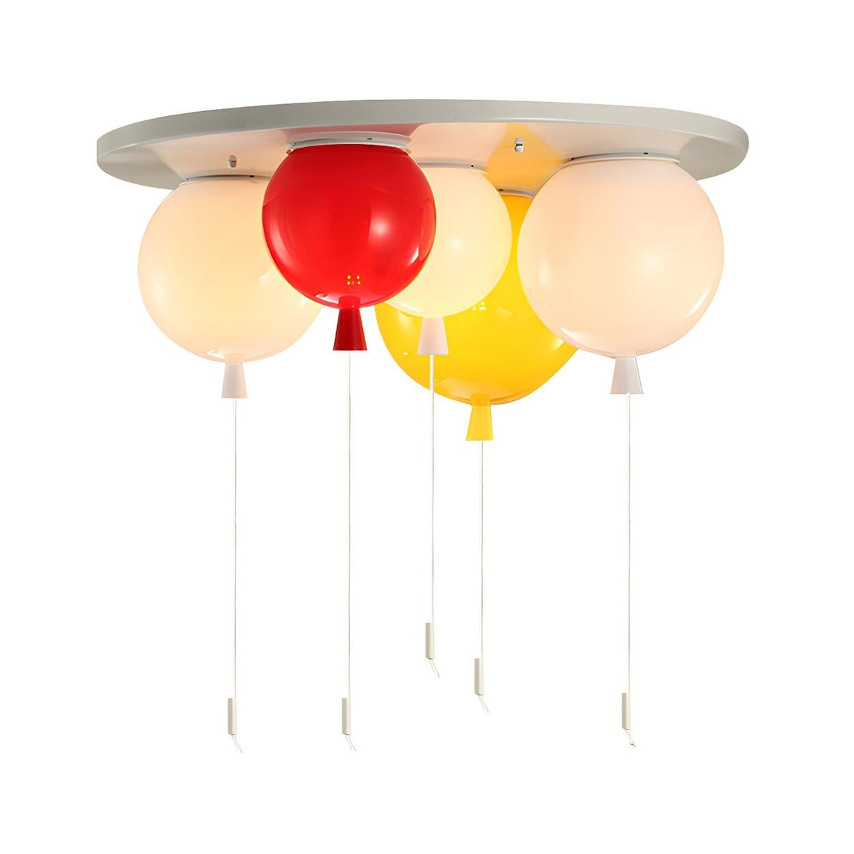 Kids Room Colorful Balloon Flush Mount Light 5-Light Image - 3