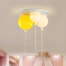 Kids Room Colorful Balloon Flush Mount Light 5-Light Image - 5