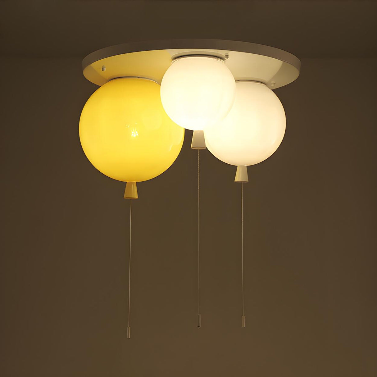 Kids Room Colorful Balloon Flush Mount Light 5-Light Image - 8
