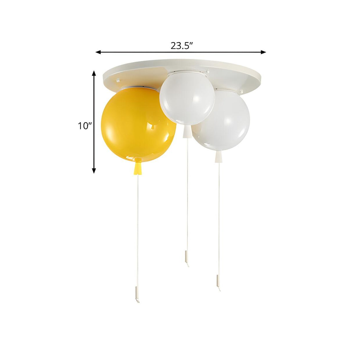 Kids Room Colorful Balloon Flush Mount Light 5-Light Image - 9