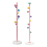 Kids Room Colorful Metal Freestanding Coat Rack with Hooks Image - 10