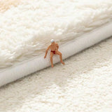 Kids Room Cute Cartoon Fox Round Polyester Pink Area Rug Image - 12