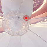 Kids Room Exquisite Oval Galaxy Ceiling Fan with Light Image - 10