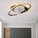 Kids Room Exquisite Oval Galaxy Ceiling Fan with Light Image - 7