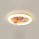 Kids Room Geometric  Remote Dimming Ceiling Fan Lights Image - 9