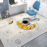 Kids Room Playful Car Road Polyester White Area Rug Image - 2