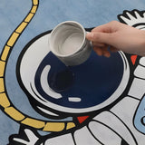 Kids Room Playful Car Road Polyester White Area Rug Image - 7