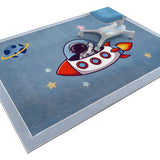 Kids Room Playful Road Pattern Rectangle Area Rug Image - 5