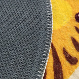 Kids Room Round Animal Print Lambswool Area Rug Image - 11