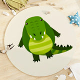 Kids Room Round Animal Print Lambswool Area Rug Image - 13