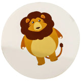 Kids Room Round Animal Print Lambswool Area Rug Image - 6