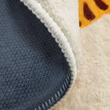 Kids Room Round Animal Print Lambswool Area Rug Image - 7