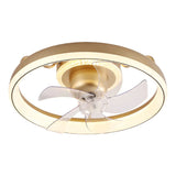 Kids Room Simple Circle Modern Ceiling Fan with Light Image - 9