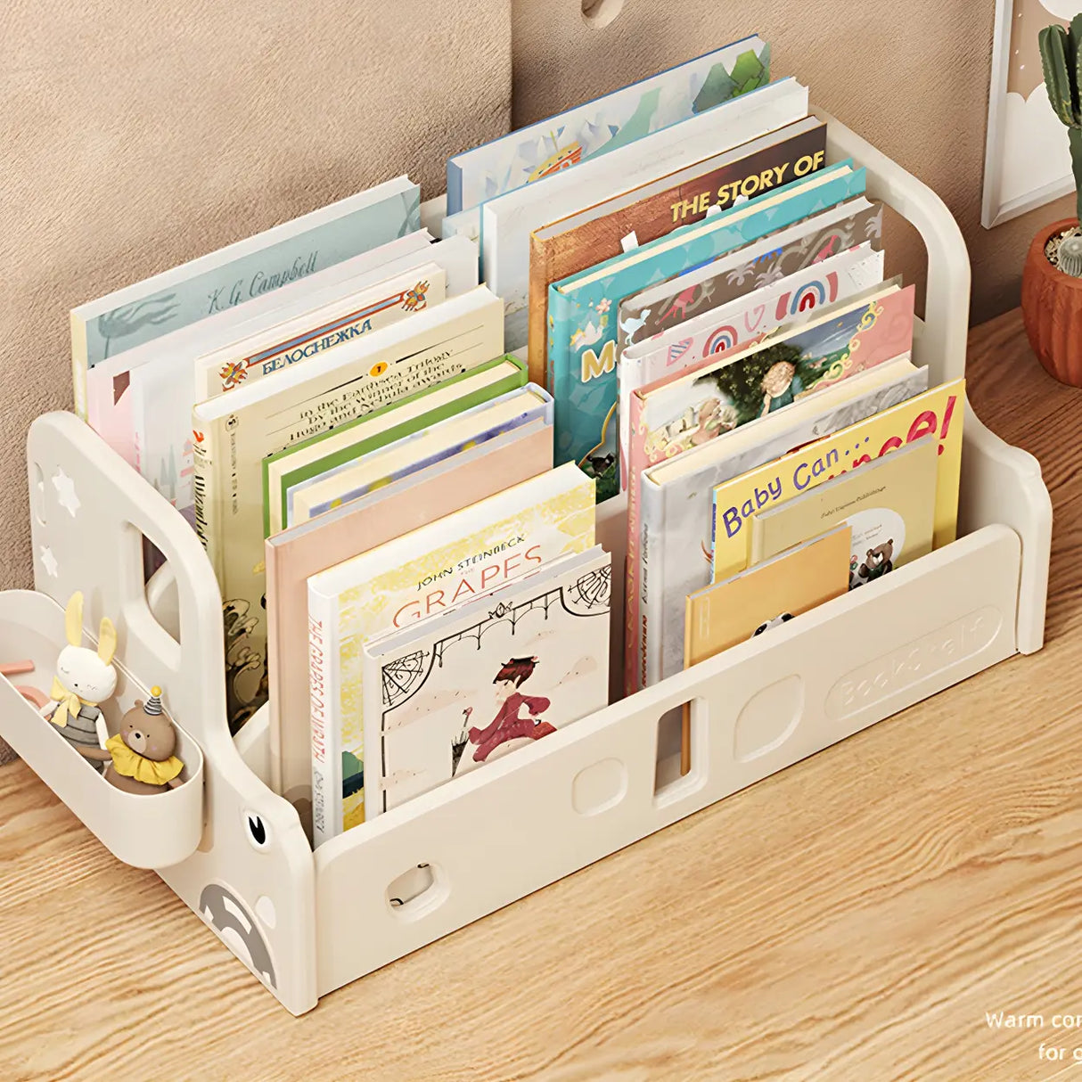 Kids Simple Desktop Organizer Shelf Small Bookcase Image - 16