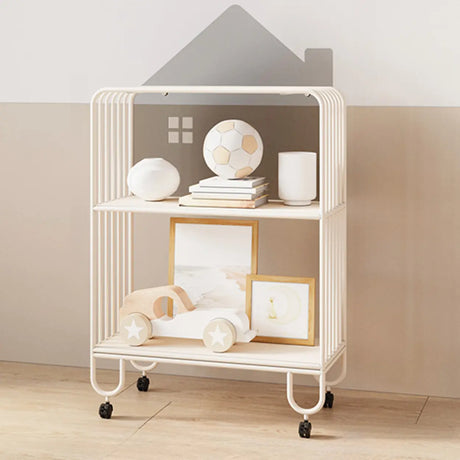 Kids Simple White House-Shaped Sliding Storage Bookcase Image - 2