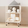 Kids Simple White House-Shaped Sliding Storage Bookcase Image - 2
