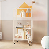 Kids Simple White House-Shaped Sliding Storage Bookcase Image - 9