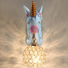 Kids' Room Whimsical Unicorn Crystal Globe Wall Light Image - 7