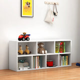 Kids' Rooms Modern White Multi-Shelf Wide Bookcase Image - 2