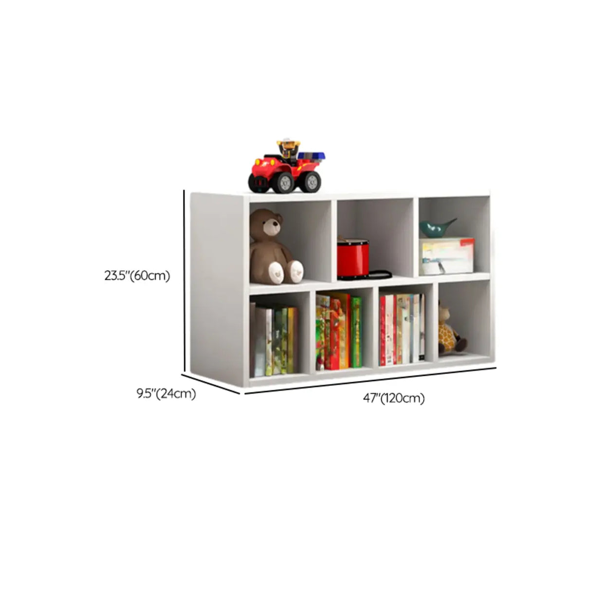 Kids' Rooms Modern White Multi-Shelf Wide Bookcase Image - 21