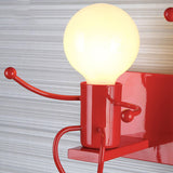 Kids' Rooms Playful Red Figure Metal Wall Light Image - 10