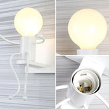 Kids' Rooms Playful Red Figure Metal Wall Light Image - 11