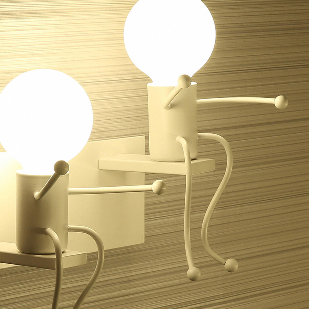 Kids' Rooms Playful Red Figure Metal Wall Light Image - 12