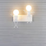 Kids' Rooms Playful Red Figure Metal Wall Light Image - 7