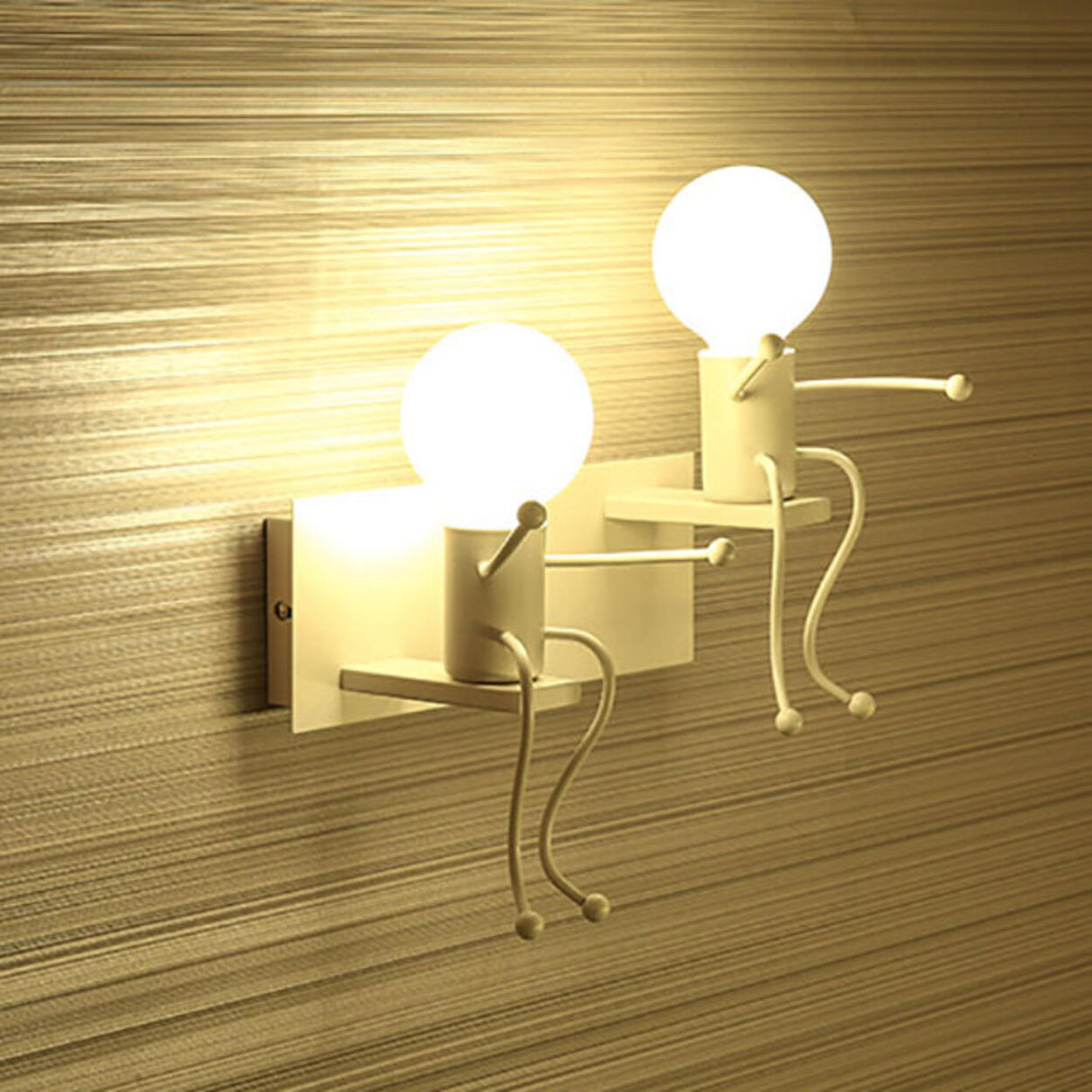 Kids' Rooms Playful Red Figure Metal Wall Light Image - 8